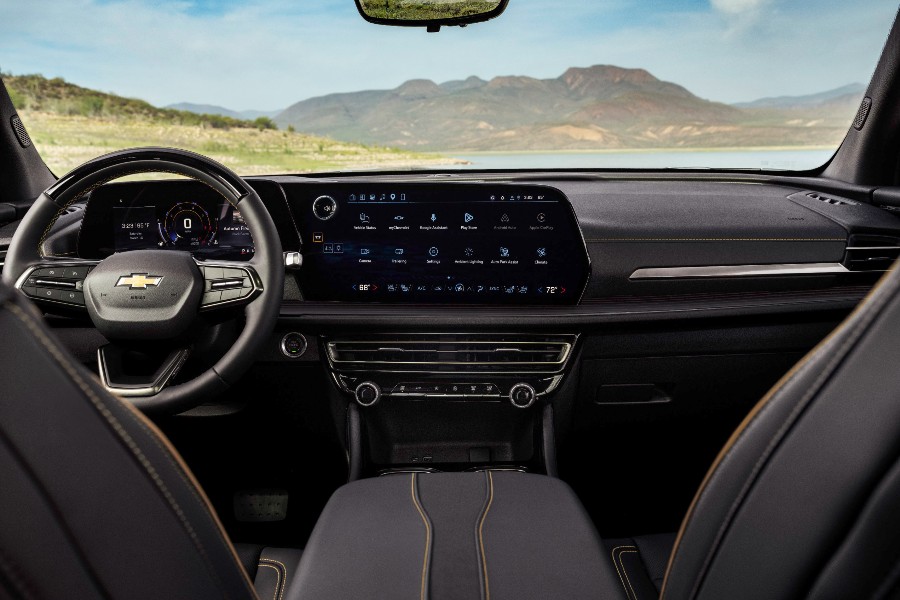 2027 Chevrolet Traverse High Country Interior Cabin Dashboard From Second Row