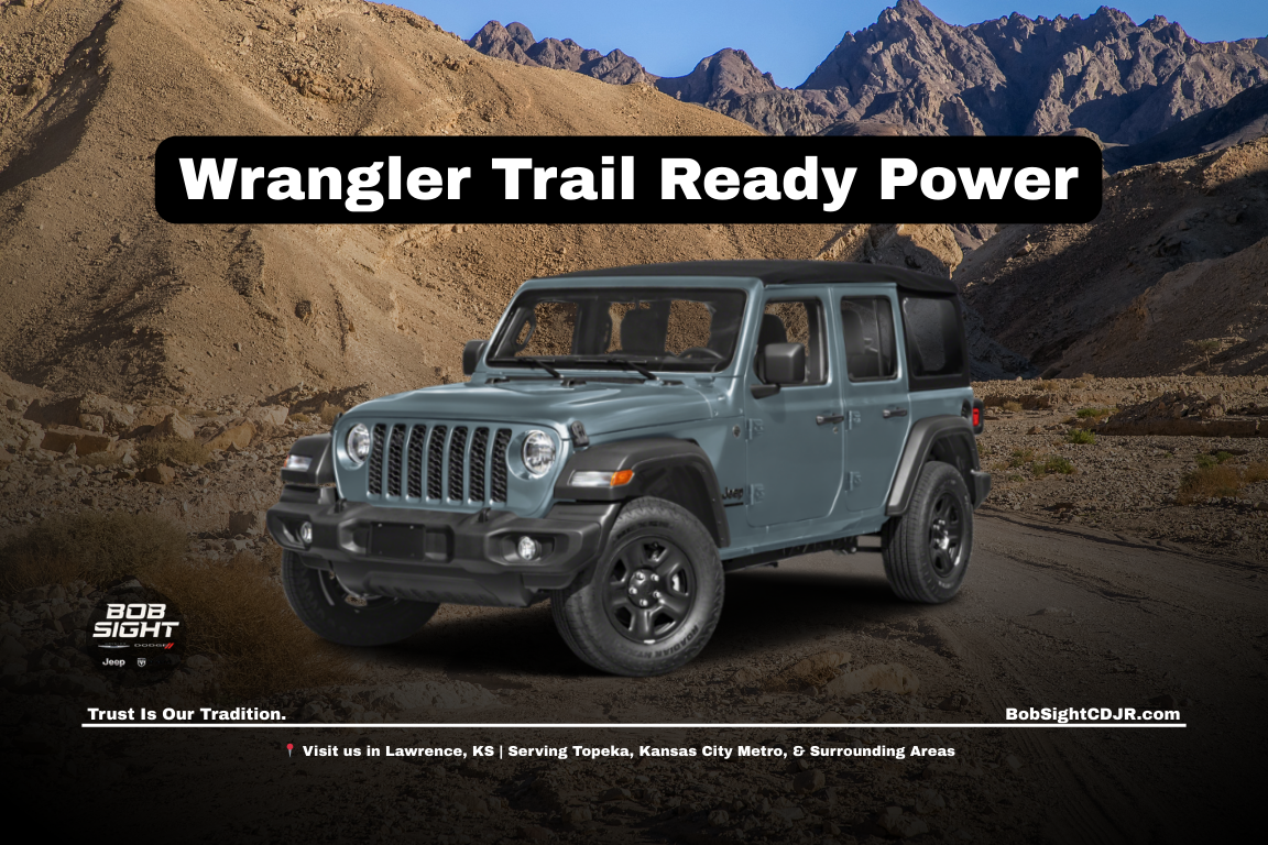 Jeep Wrangler in Lawrence KS off road capability on Kansas trails near Douglas County at Bob Sight CDJR