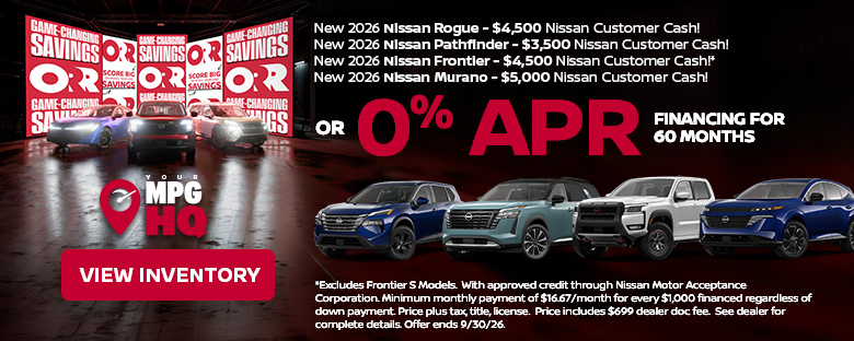 0% APR on New Nissans