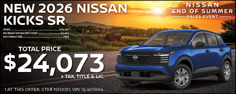 New 2025 Nissan Kicks SR Purchase Offer
