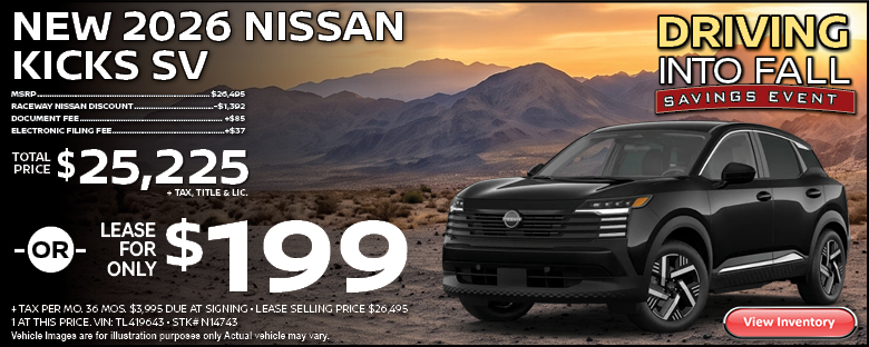 New 2026 Nissan Kicks SV