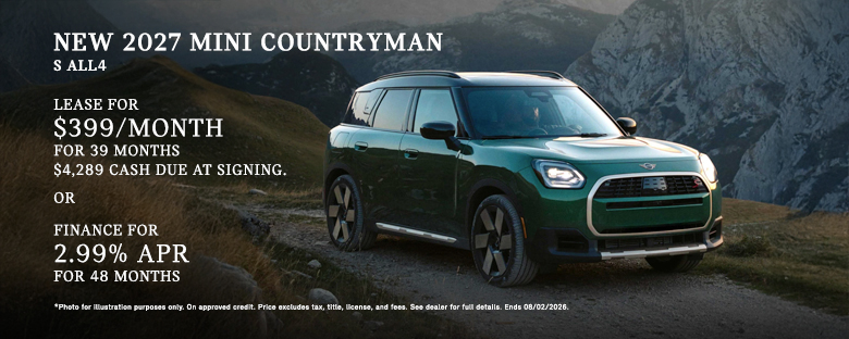 NEW 2027 MINI COUNTRYMAN S ALL4 OFFER