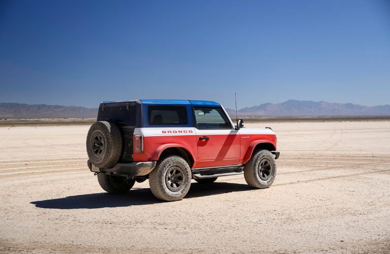 2025 Ford Bronco Stroppe Edition Rear Exterior in a Desert