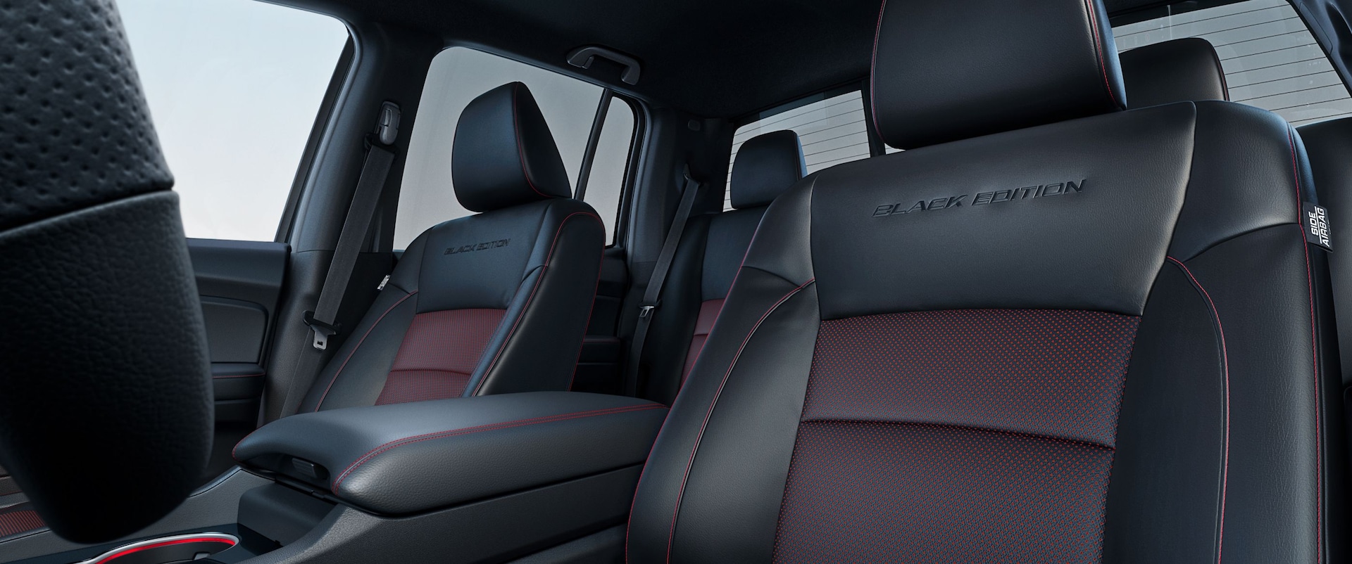Leather seating in a 2026 Honda Ridgeline Black Edition