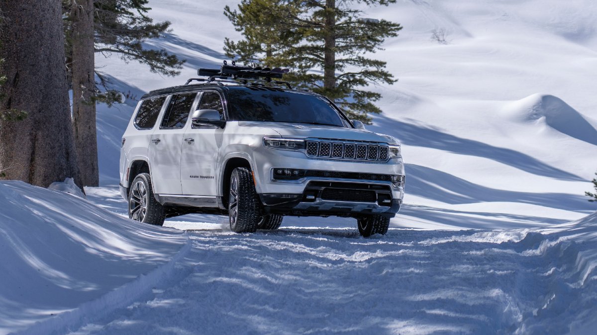 2022 Jeep Grand Wagoneer in Winter Snow