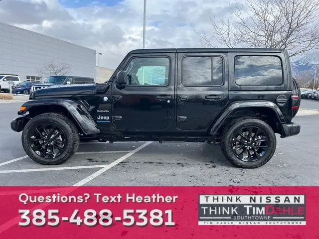 Used 2023 Jeep Wrangler 4xe Sahara 4XE with VIN 1C4JJXP68PW698742 for sale in South Jordan, UT