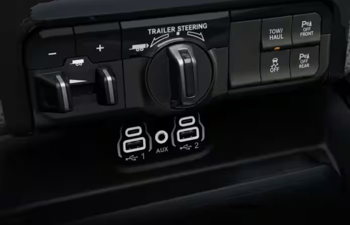 2025 RAM Technology Example Interior Cabin Dashboard Trailer Reverse Steering Control Switch