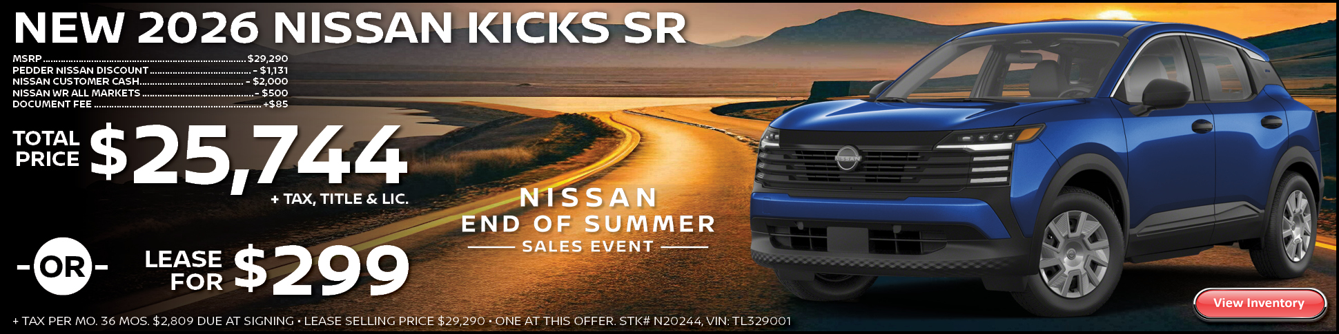 2026 Nissan Kicks SR
