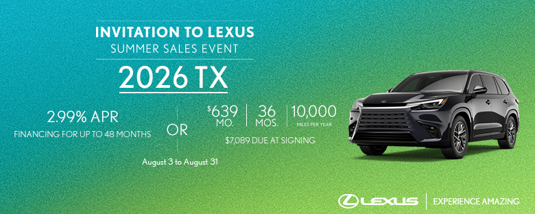 Lexus TX offer