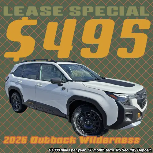 Lease this 2026 Subaru Forester Wilderness at Twin Falls Subaru this September.