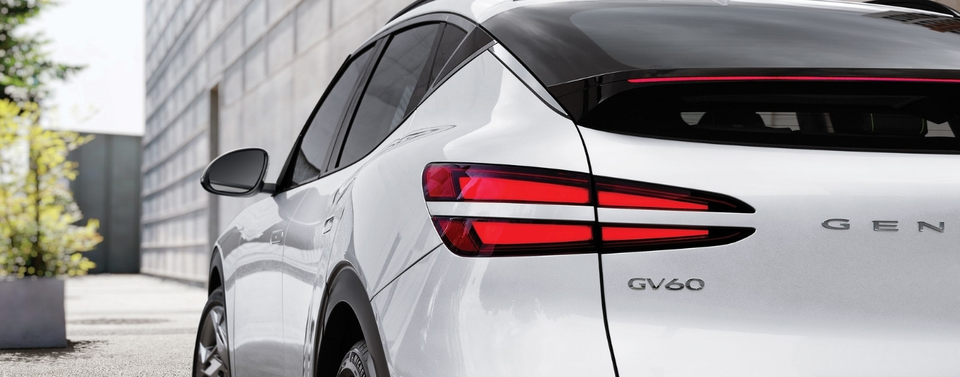 Rear taillight on a 2026 Genesis GV60 from a dealer near The Villages.