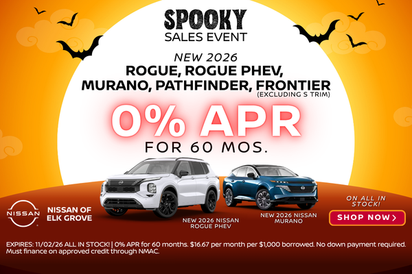 ROgue, ROGUE PHEV,  MURANO, PATHFINDER, FRONTIER 0% APR for 60 mos.