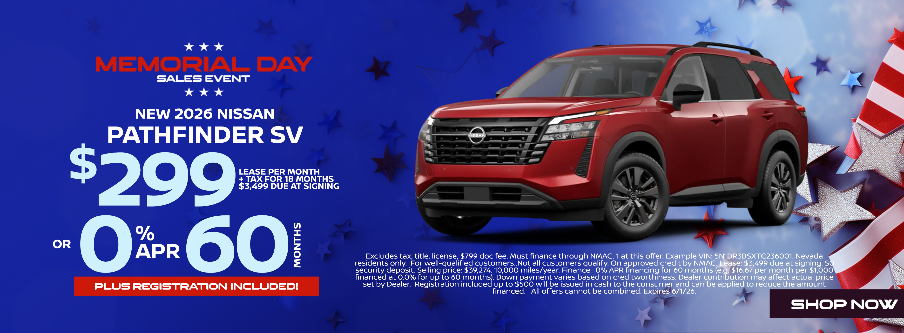 New 2026 Pathfinder SV