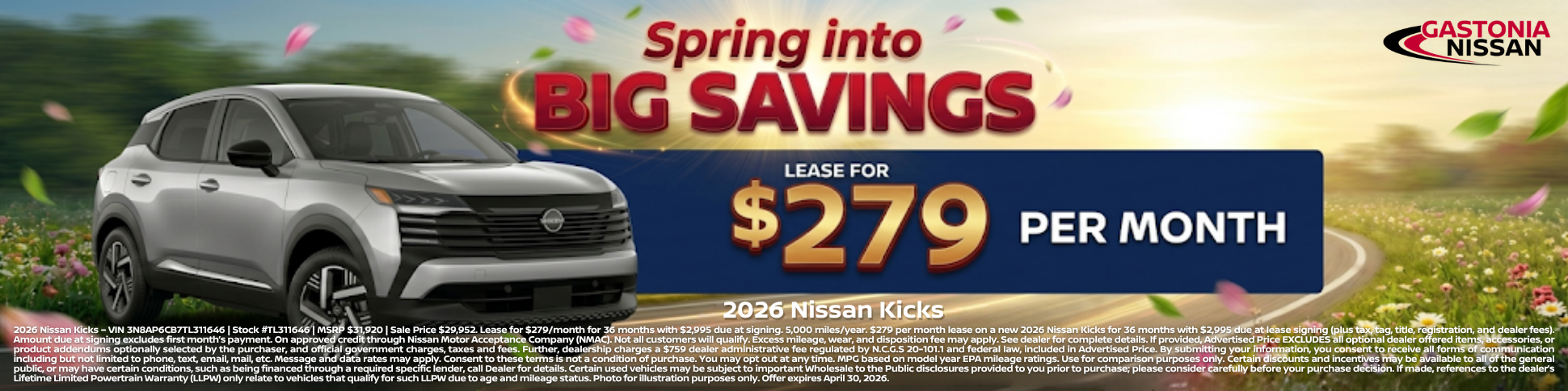 Gastonia Nissan April Incentives
