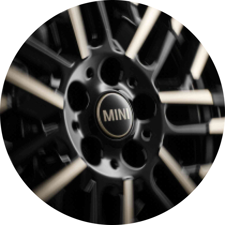  A close -up of a MINI wheel.