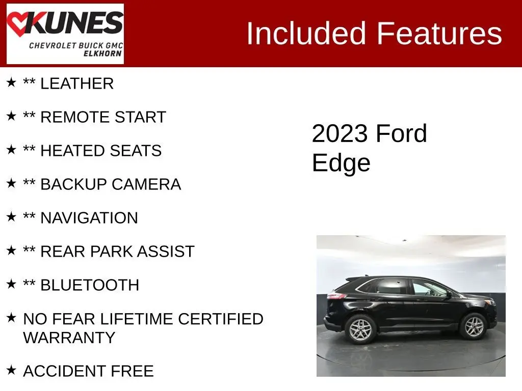 Used 2023 Ford Edge SEL with VIN 2FMPK4J95PBA38681 for sale in Elkhorn, WI