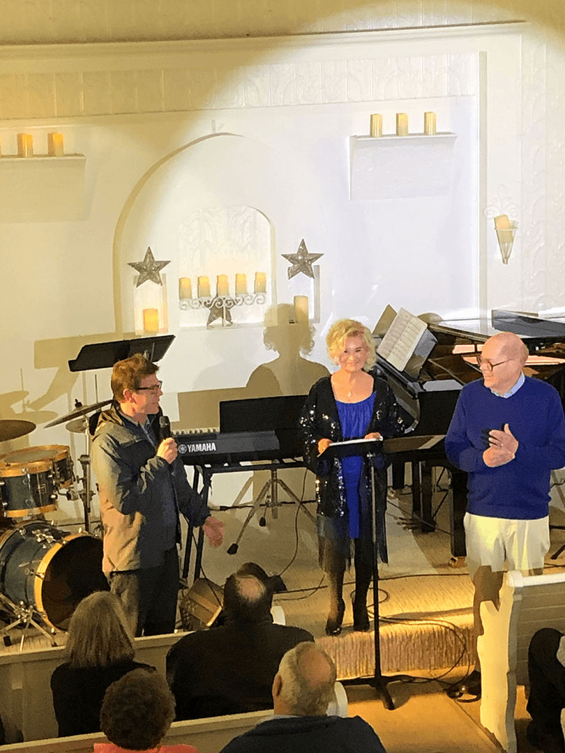 Musicians performing at Canby Pioneer Chapel