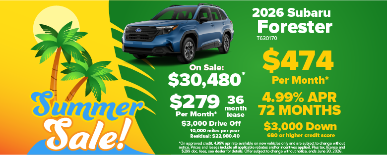 2026 Subaru Forester on sale