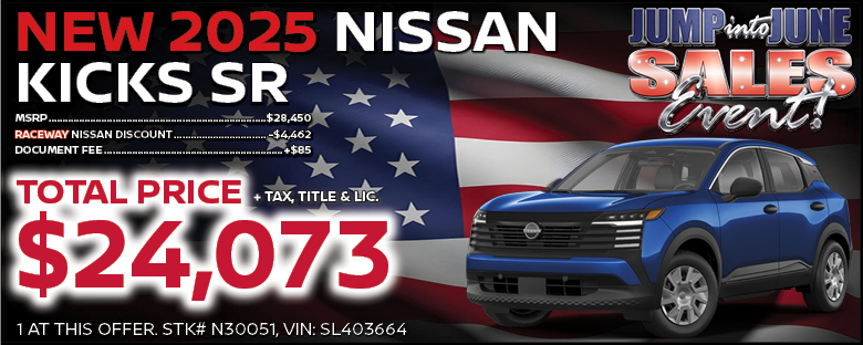 New 2025 Nissan Kicks Lease Offer