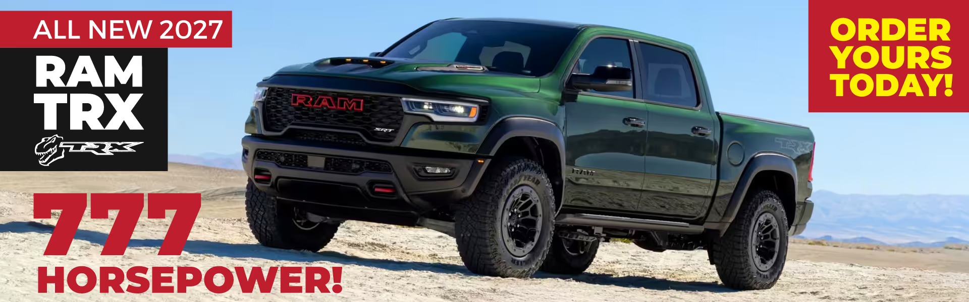 All-new 2027 Ram 1500 TRX at Coastline CDJR. Order yours today.