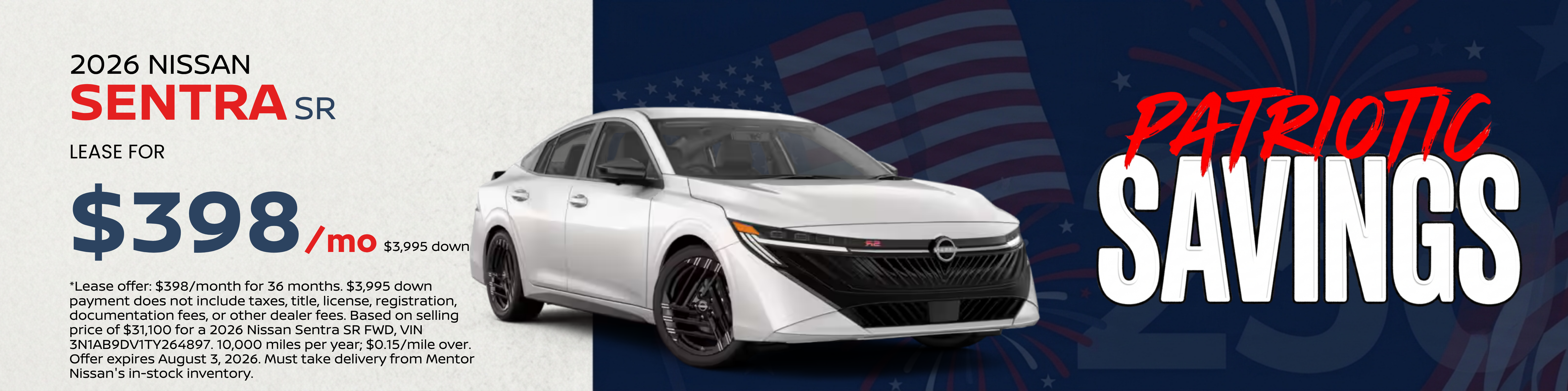 NISSAN SENTRA SR BANNER
