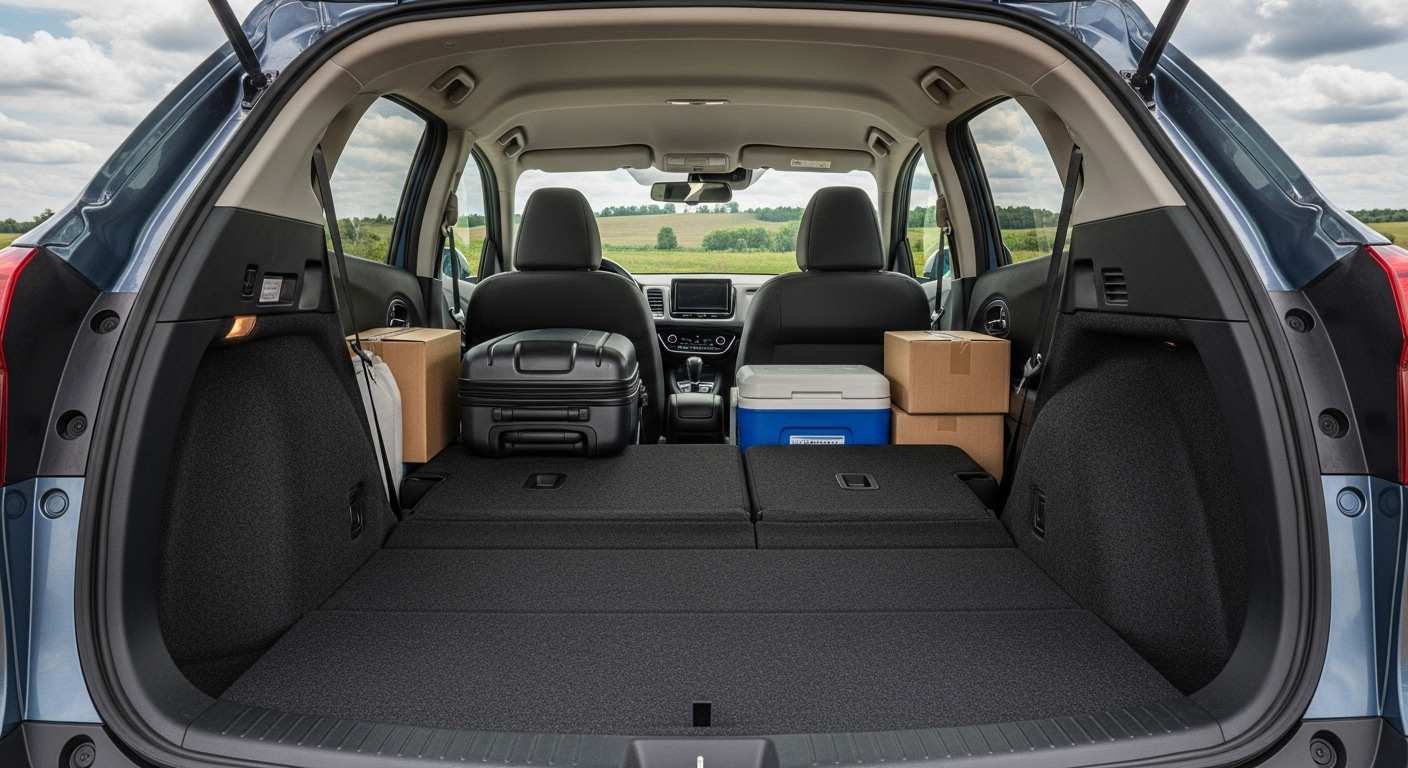 Explore the 2025 Honda HR-V's cargo space and see how it fits your lifestyle in Barry, IL. Check availability and learn more about our financing options at Kunes Honda of Quincy.