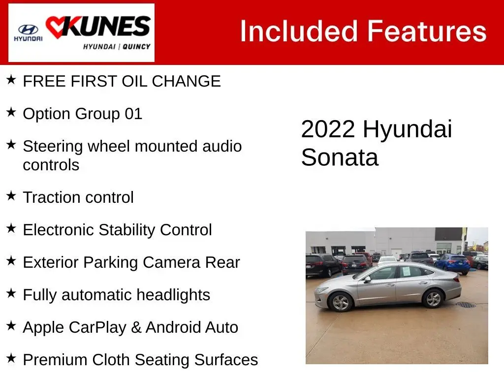 Used 2022 Hyundai Sonata SE with VIN 5NPEG4JAXNH144746 for sale in Quincy, IL
