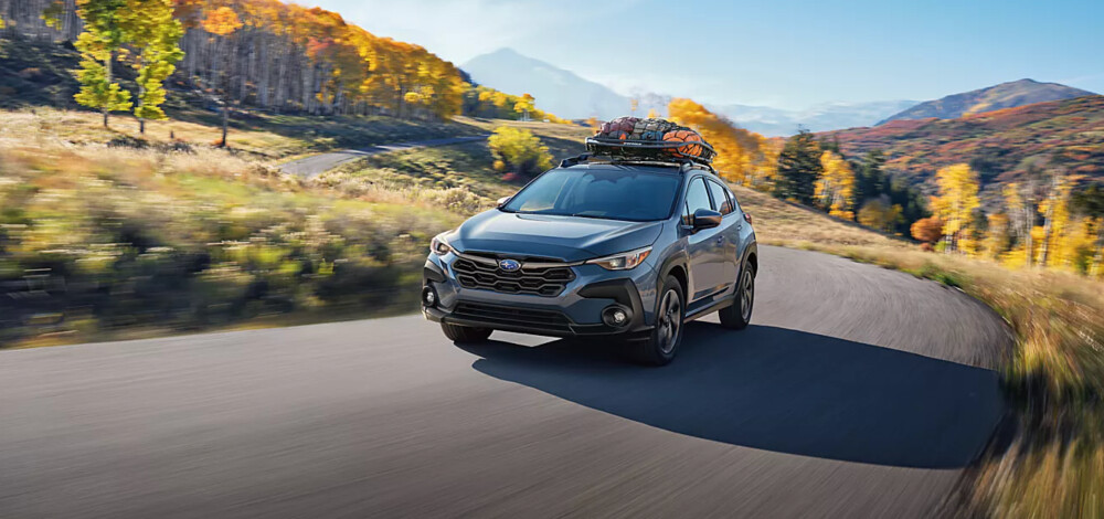 Subaru Crosstrek on mountain road