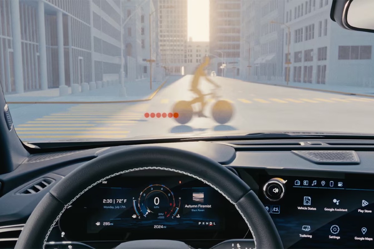 2025 Chevy Traverse ADAS Simulation Front Bicyclist Braking