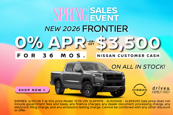 2026 Frontier 0apr or 3500 customer cash option 