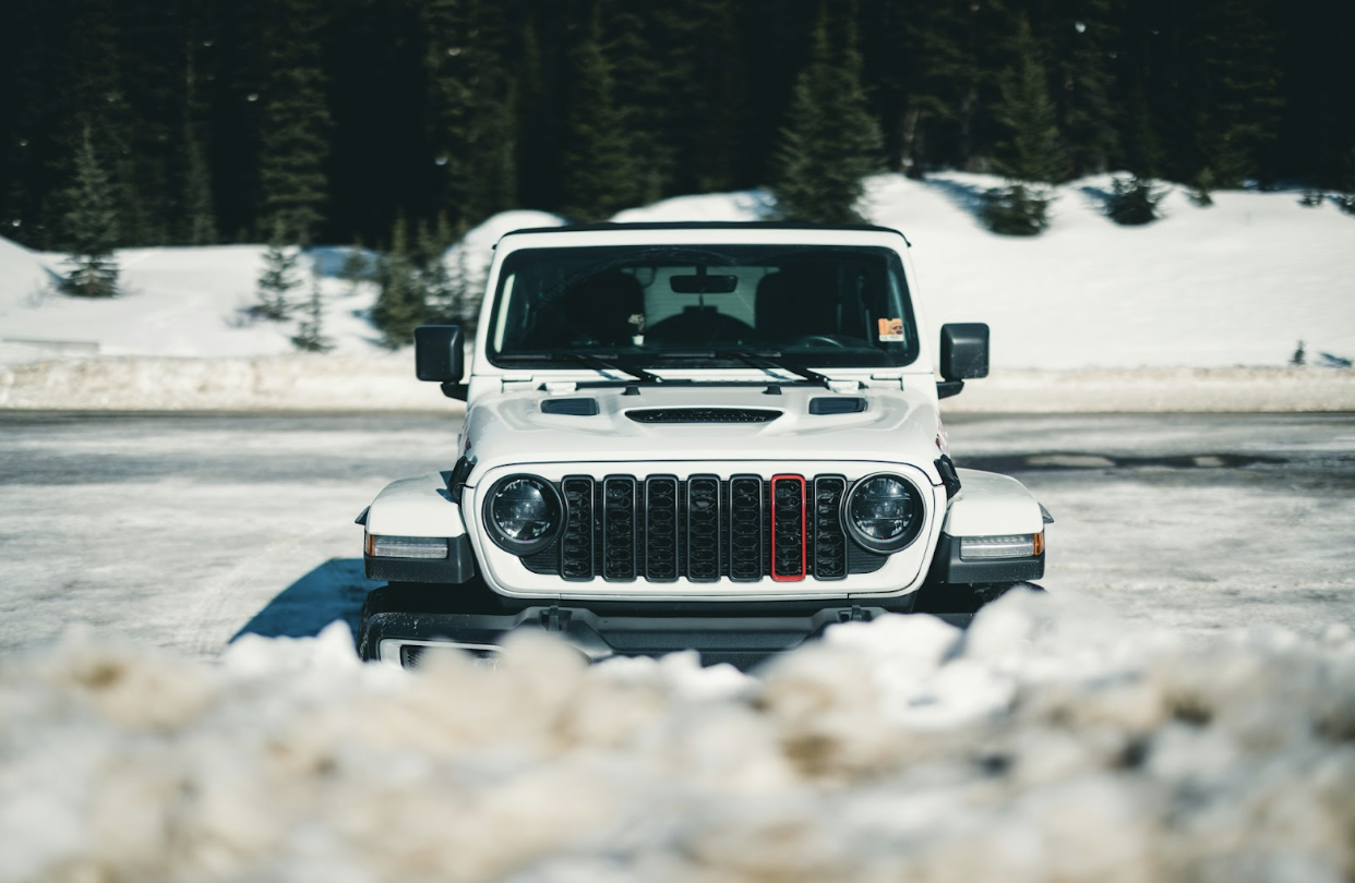 Jeep under the snow