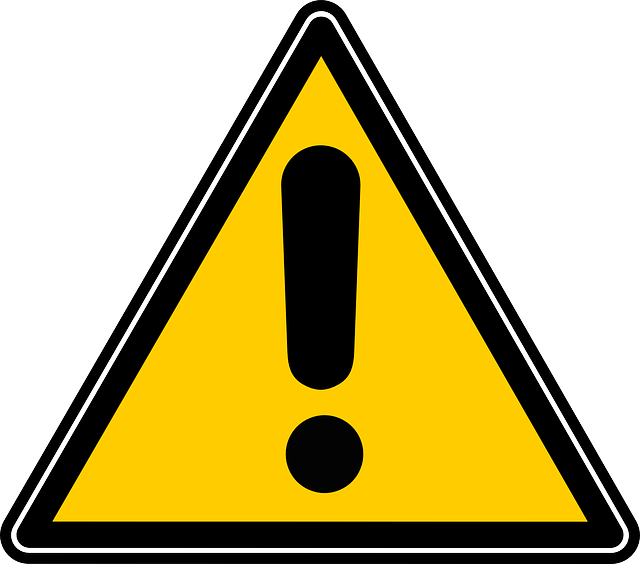 Yellow Warning Triangle outlined in Black