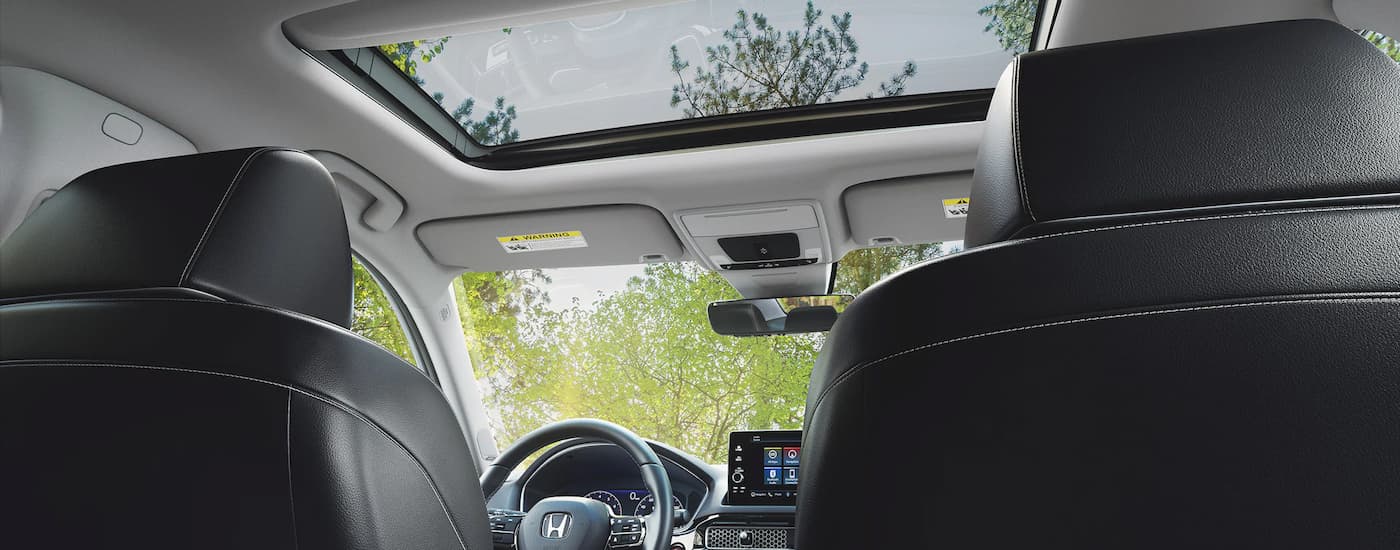 Moonroof from a low angle in a 2022 Honda Civic Touring