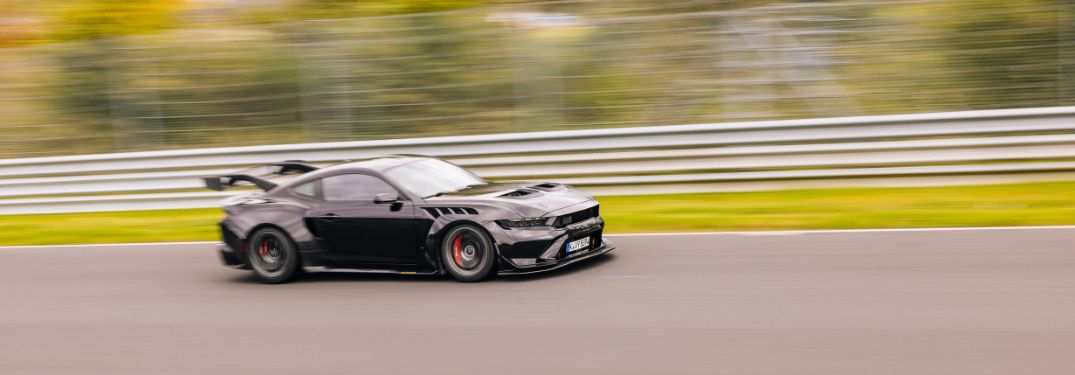 Black 2025 Ford Mustang GTD on Nurburgring