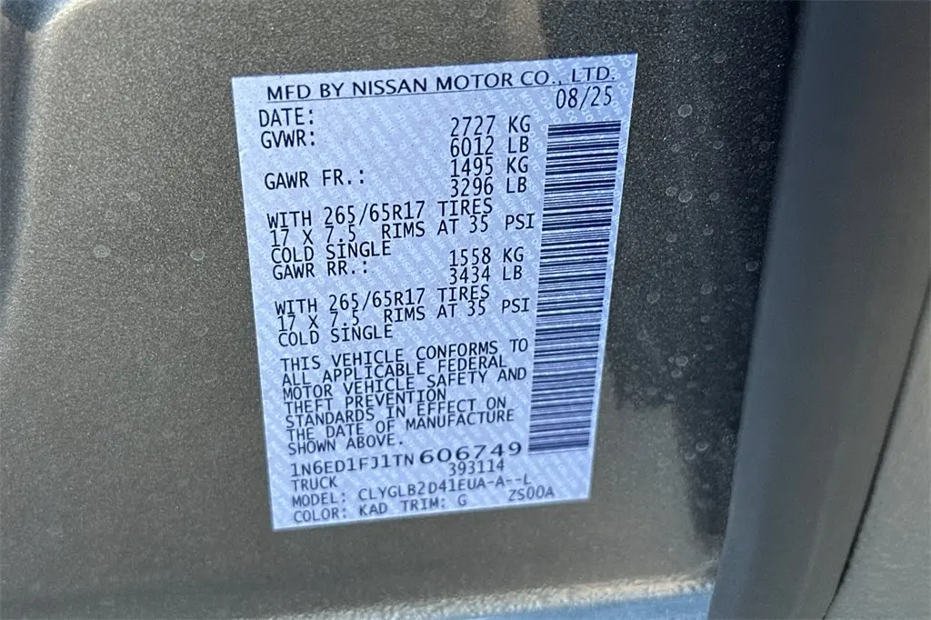 2026 Nissan Frontier SV photo 23
