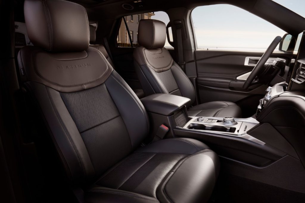 front seats in a 2020 Ford Explorer