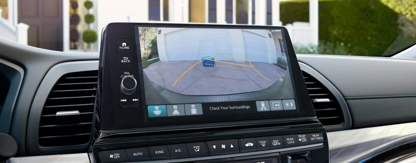 Infotainment display showing a back-up camera in a 2026 Honda Odyssey