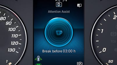 Dashboard view of the Attention Assist display.