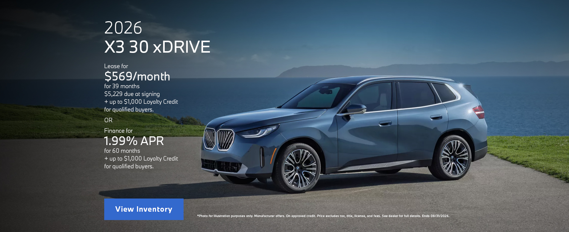 2026 BMW X3 30 xDRIVE Offer