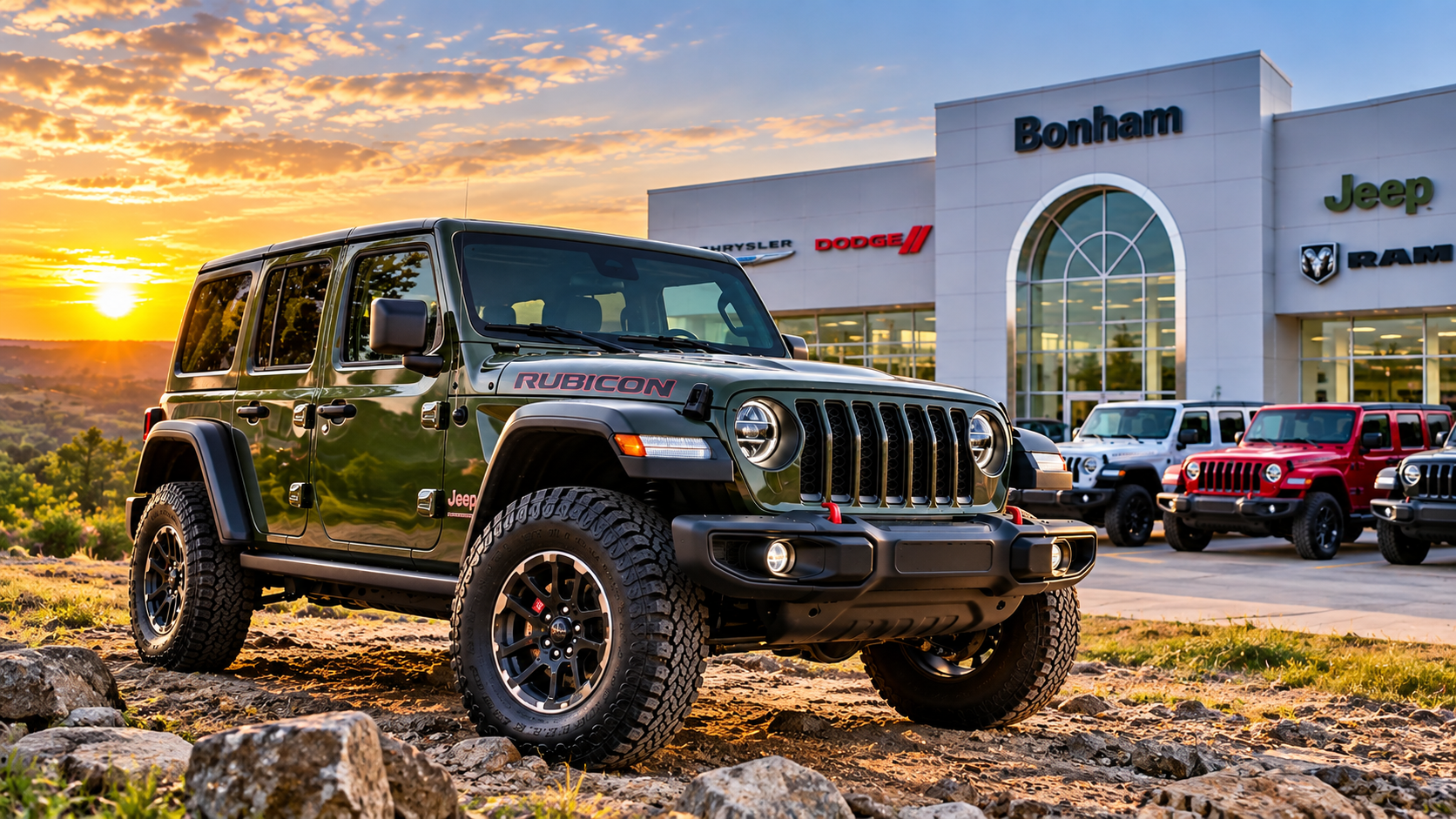 Jeep Wrangler displayed at Bonham Chrysler Dodge Jeep Ram in Bonham, TX