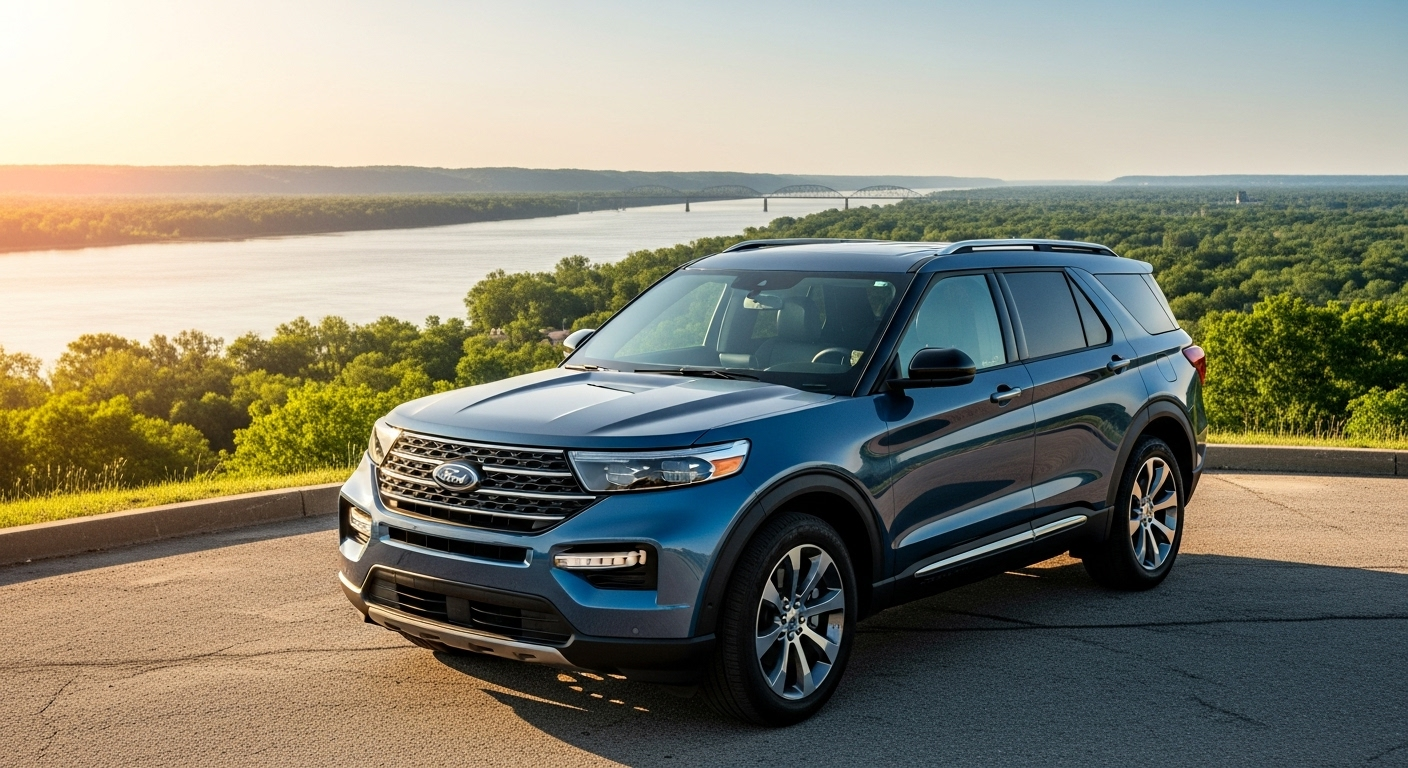 The Ford Explorer is a versatile SUV known for its sleek design, spacious interior, and advanced features, making it a popular choice for families and adventurers in Savanna, IL. Experience the perfect blend of style and functionality.