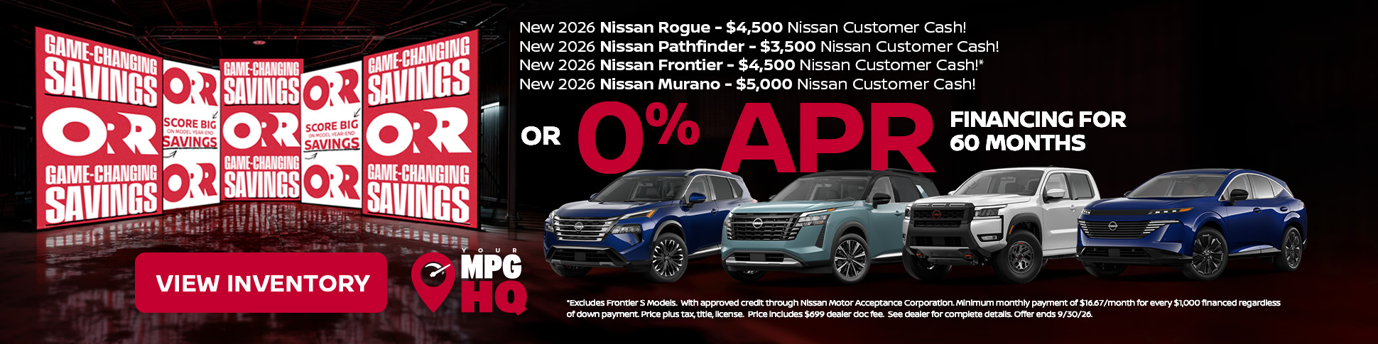 0% APR on New Nissans