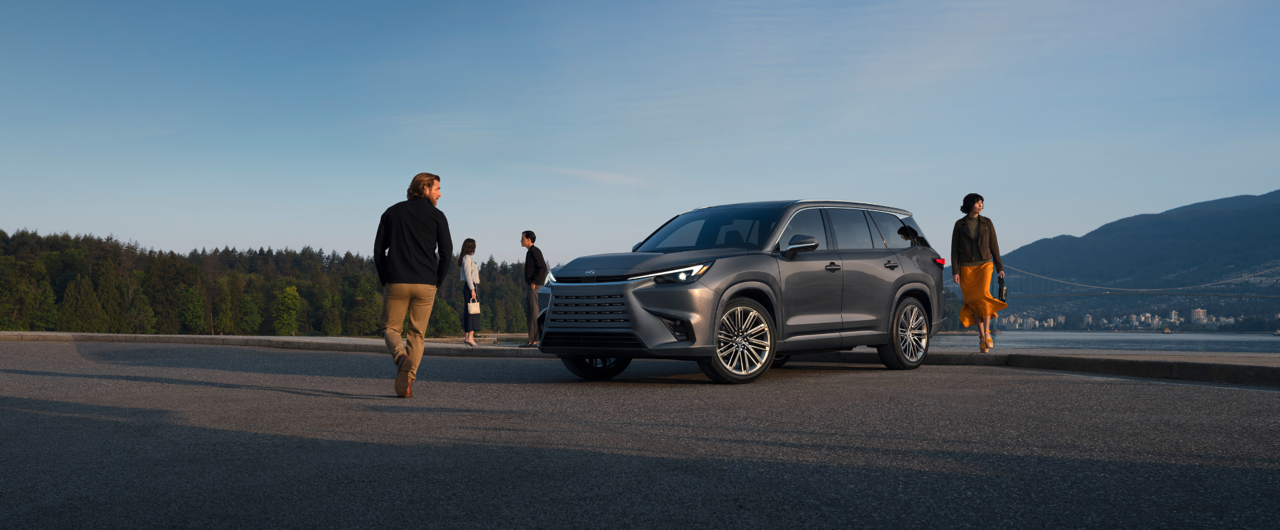 Lexus TX shown in Cloudburst Gray. 