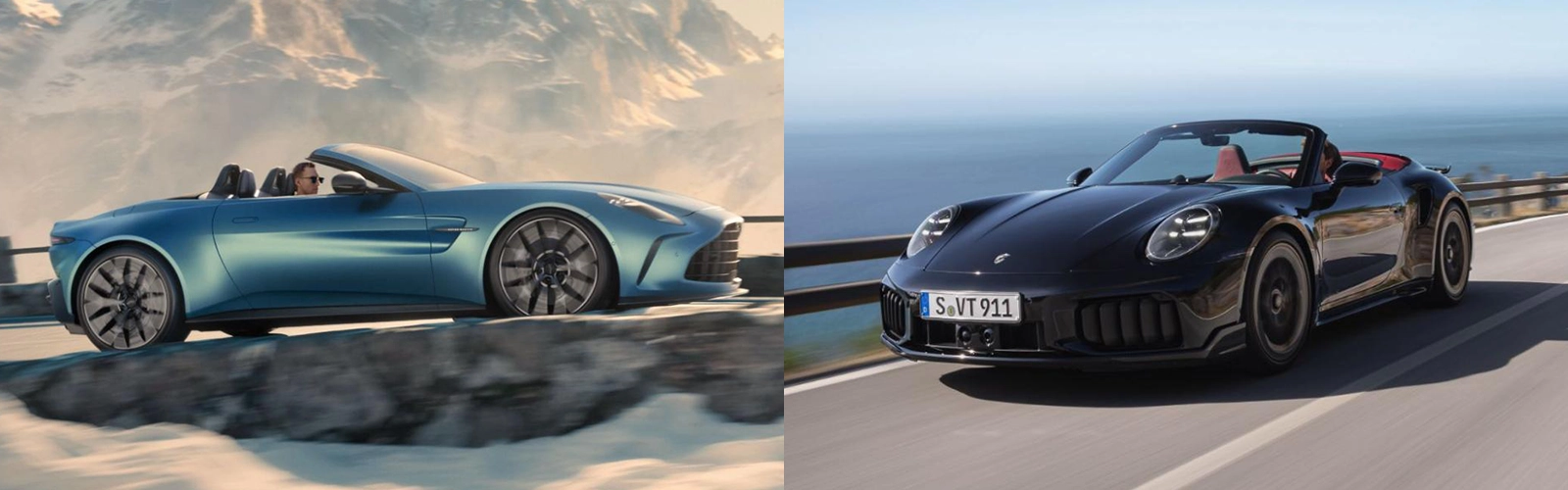 Aston Martin Vantage Roadster VS Porsche 911 Cabriolet