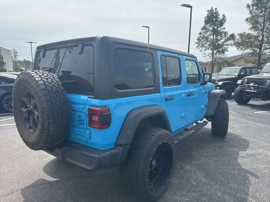 Used 2021 Jeep Wrangler Unlimited Willys with VIN 1C4HJXDN7MW605795 for sale in Owasso, OK