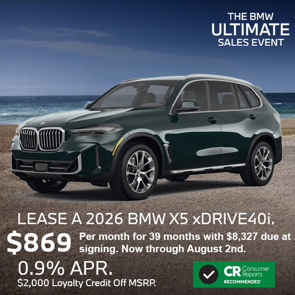 Lease a 2026 BMW X5 xDrive40i