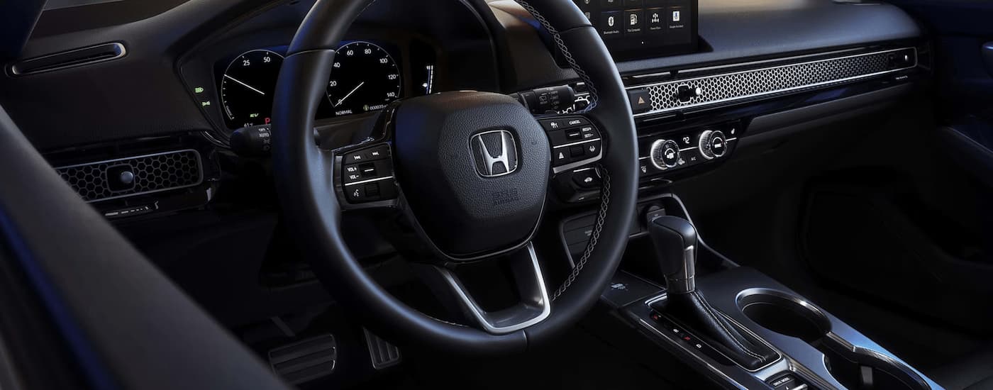 Steering wheel in a 2026 Honda Civic Hatchback