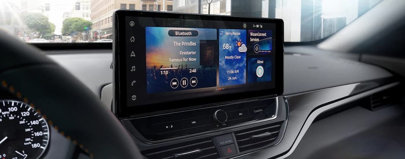 Infotainment screen in a 2024 Nissan Altima SR.