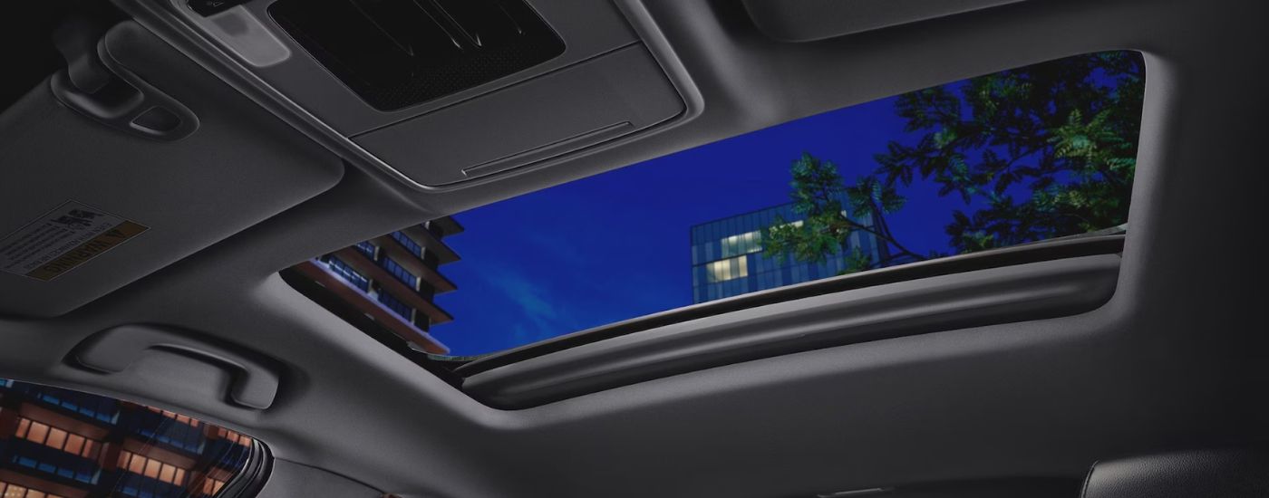 The interior and moonroof of a 2026 Honda Accord.