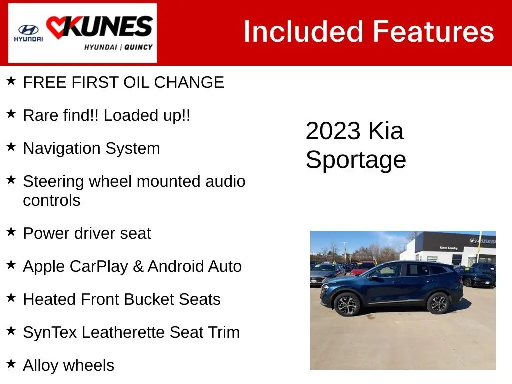 Used 2023 Kia Sportage EX Hybrid with VIN KNDPVCAG9P7068537 for sale in Quincy, IL